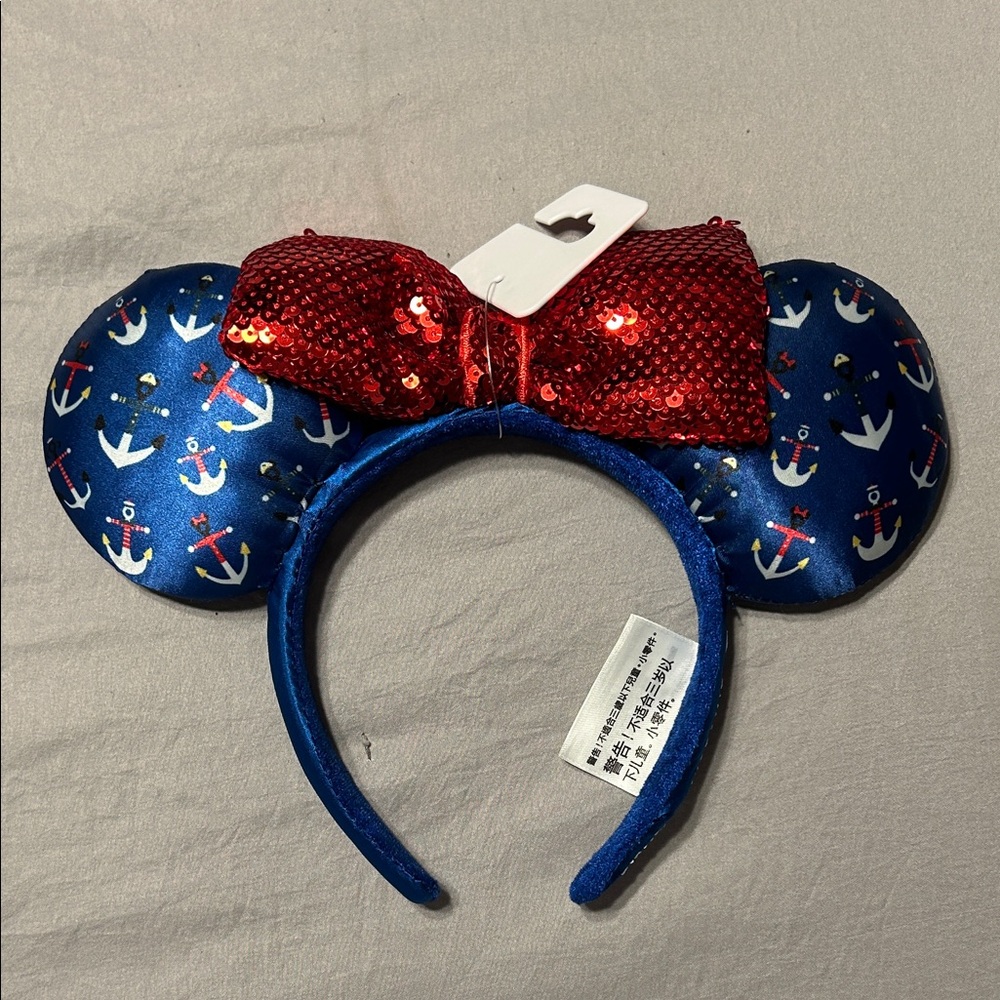 Disney Cruise line, Blue and Red Sequin Bow Headband